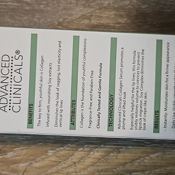 NIB ADVANCED CLINICALS COLLAGEN SERUM NIB - Picture 2 of 2